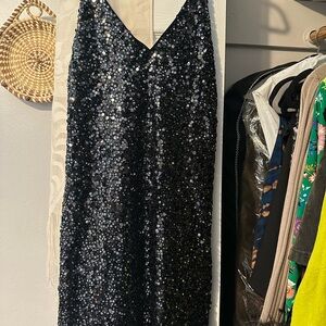 Lulus Force of Fashion Black Backless Sequin Mini Dress